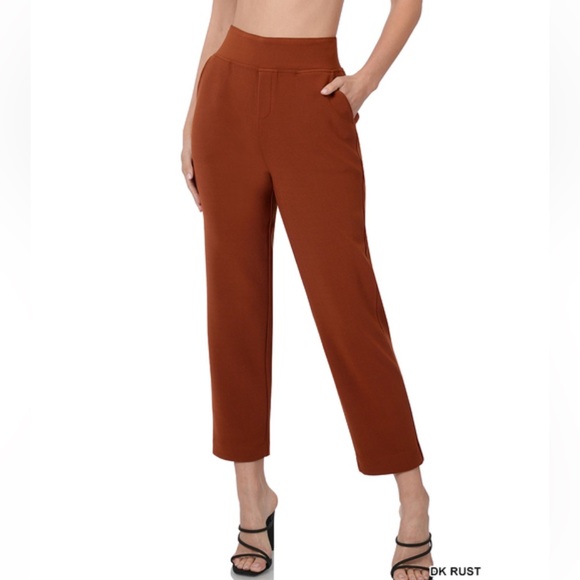 $18 start 268 ❤️ Zenana 7/8 LENGTH STRETCH PULL-ON DRESS PANTS - Picture 1 of 3